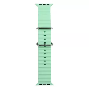 iWear S1 Grooved Soft Silicone 20mm strap for Apple Watch 49mm / 45mm / 44mm / 42mm Light Green