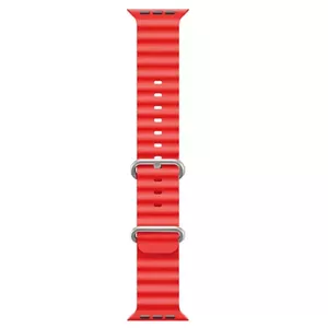iWear S1 Grooved Soft Silicone 20mm strap for Apple Watch 49mm / 45mm / 44mm / 42mm Red