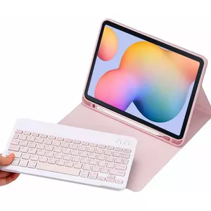 Strado planšetdatora futrālis ar tastatūru Samsung Galaxy Tab S6 Lite - CFS6L (rozā) universāls
