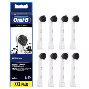 Oral-B PureClean 80352924 головка для зубных щеток 8 шт Черный, Белый