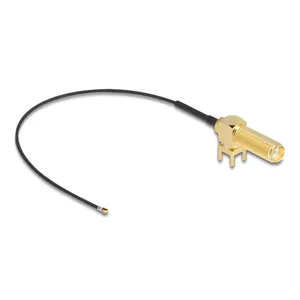 DeLOCK 12031 коаксиальный кабель 0,15 m RP-SMA I-PEX MHF4 Черный