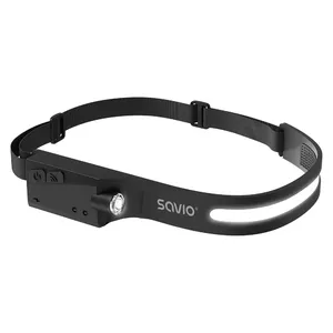 Savio FL-02 электрический фонарь Черный Фонарь налобный LED