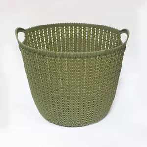Пластиковая круглая корзина 32x30x26 см Ruuby, зеленый