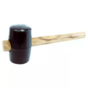 Резиновый молоток 320 г 45 мм с деревянной ручкой