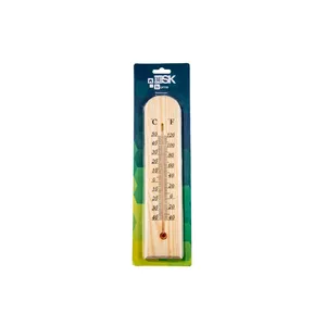 Термометр наружный и внутренний, деревянный 26 см