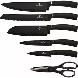 Набор ножей Berlinger Haus из 7 предметов на подставке Коллекция Black Rose BH/2422 универсальный