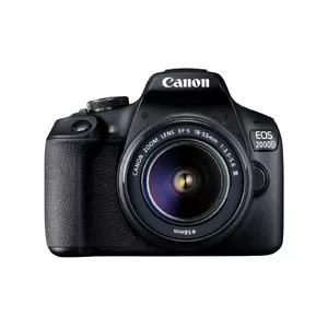 Canon EOS 2000D + EF-S 18-55mm f/3.5-5.6 III Однообъективный зеркальный фотоаппарат с объективом 24,1 MP CMOS 6000 x 4000 пикселей Черный