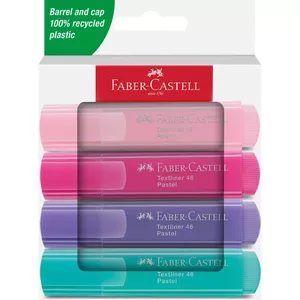 Faber-Castell Textliner 46 Pastell marker 4 pc(s) Light pink, Pink, Purple, Turquoise