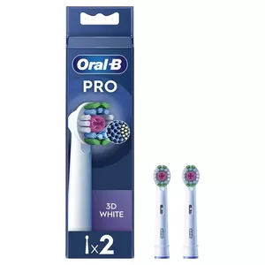 Braun Oral-B Pro 3D White, 2 gab., balta - Uzgaļi elektriskajai zobu birstei