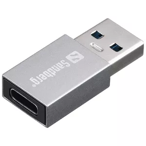 Sandberg 136-46 kabeļu spraudņu pāreja USB-A USB-C Alumīnijs