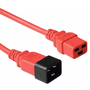 Microconnect PE2019R09 кабель питания Красный 0,9 m Разъем C20 Разъем C19