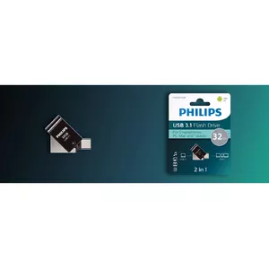 Philips FM32DC152B/00 USB флеш накопитель 32 GB USB Type-C 3.2 Gen 1 (3.1 Gen 1) Черный