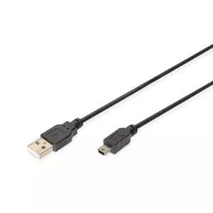 Digitus AK-300130-018-S USB кабель 1,8 m USB 2.0 USB A Mini-USB B Черный