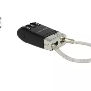 Navilock USB Lock kabeļu slēdzene Melns