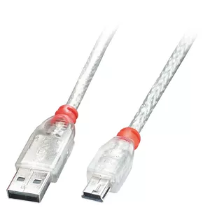 Lindy 41780 USB кабель 0,2 m USB 2.0 USB A Mini-USB B Прозрачный