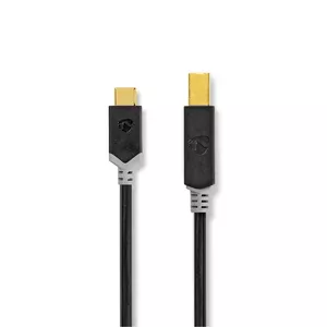 Nedis CCBW60651AT20 USB кабель 2 m USB 2.0 USB C USB B Антрацит