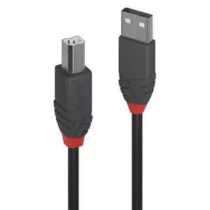 Lindy 36673 USB kabelis 2 m USB 2.0 USB A USB B Melns