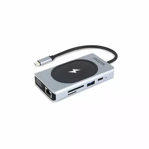 DICOTA D32059 хаб-разветвитель USB Type-C Черный, Серебристый