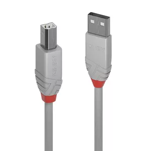 Lindy 36681 USB kabelis 0,5 m USB 2.0 USB A USB B Pelēks