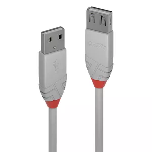 Lindy 36713 USB kabelis 2 m USB 2.0 USB A Pelēks