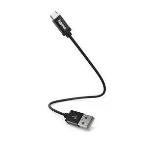 Hama 178281 USB kabelis 0,2 m USB 2.0 USB C USB A Melns