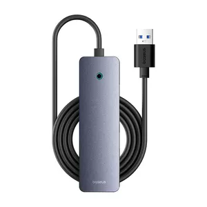 Концентратор 4 в 1 Baseus UltraJoy Lite 200 см USB-A - 4x USB 3.0 + USB-C 5V (серый)
