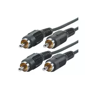 ROLINE RCA Cable, duplex ST/ST, 2.5m аудио кабель 2,5 m Черный
