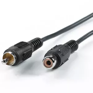Value Cinch Cable, simplex M - F 10 m аудио кабель RCA Черный