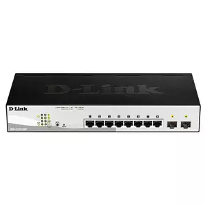 D-Link DGS-1210-08P Управляемый L2 Gigabit Ethernet (10/100/1000) Питание по Ethernet (PoE) Черный