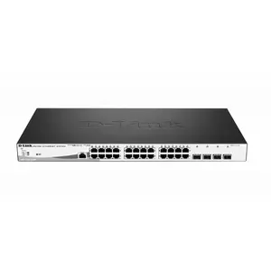 D-Link DGS-1210-28MP сетевой коммутатор Управляемый L2 Gigabit Ethernet (10/100/1000) Питание по Ethernet (PoE) 1U Черный, Серый