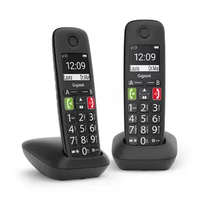 Gigaset E290 Duo Аналоговый/DECT телефон Идентификация абонента (Caller ID) Черный