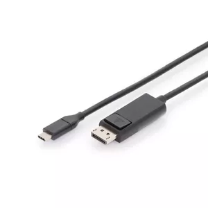 Digitus AK-300333-020-S video kabeļu aksesuārs 2 m USB Veids-C DisplayPort Melns