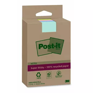 Post-It 4645-RSSCOL4 бумага для заметок Прямоугольник Синий, Зеленый, Розовый, Бирюзовый 45 листов Самоклеющийся