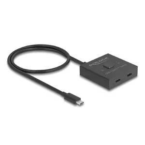 DeLOCK 18911 хаб-разветвитель USB 3.2 Gen 2 (3.1 Gen 2) Type-C 10000 Мбит/с Черный