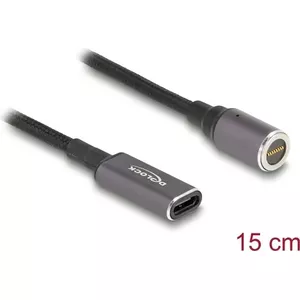 Delock piezīmjdatora uzlādes kabelis USB Type-C sievišķais savienotājs ar magnētisko 8 pin savienotāju 15 (80781)