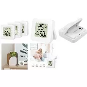 Набор термогигрометров LogiLink, белый, комплект из 3 штук для поддержания здорового качества воздуха в помещении, - 1 штука (SC0119)