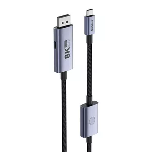 Adapteris USB-C - DP Baseus 8K 1,5 m (melns)