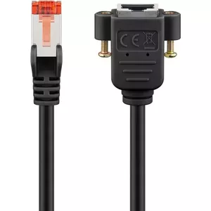 Goobay 65636 - Удлинительный кабель Cat.6 S/FTP PiMF черный 0,5 м - Удлинительный кабель - сеть - SFTP - 0,5 м (65636)