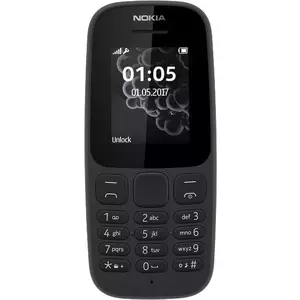 Nokia 105 4,5 cm (1.77") 74,04 g Melns Tālrunis ar papildiespējām