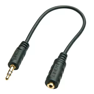 Lindy 35699 аудио кабель 20 cm 3,5 мм 2,5мм Черный
