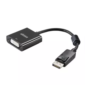 Akasa AK-CBDP15-20BK video kabeļu aksesuārs 0,2 m DisplayPort DVI-I Melns