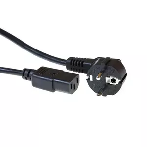 ACT 230V connection cable schuko male (angled) - C13 black 2.5 m Черный 2,5 m