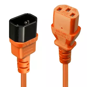 Lindy 30473 кабель питания Черный, Оранжевый 0,5 m Разъем C14 Разъем C13