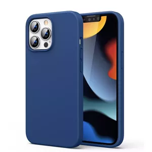 Ugreen Aizsargājošs silikona korpuss gumijas elastīgs silikona vāciņš iPhone 13 Pro Max blue