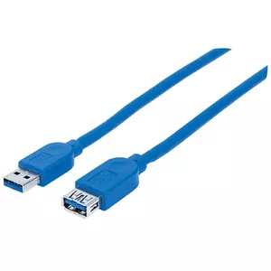 Manhattan 325394 USB kabelis 1 m USB 3.2 Gen 1 (3.1 Gen 1) USB A Zils