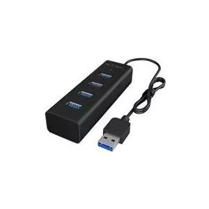 ICY BOX IB-HUB1409-U3 хаб-разветвитель USB 3.2 Gen 1 (3.1 Gen 1) Type-A 5000 Мбит/с Черный