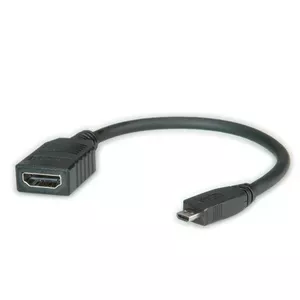 Value HDMI - Micro HDMI 0.15 m HDMI кабель 0,15 m HDMI Тип A (Стандарт) HDMI Тип D (Микро) Черный