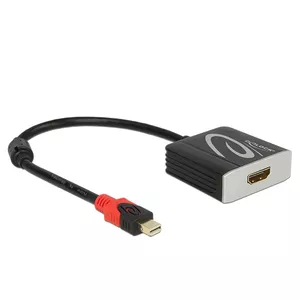 DeLOCK 62735 video kabeļu aksesuārs 0,2 m Mini DisplayPort HDMI Type A (Standard) Melns