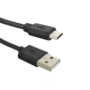 Qoltec USB-A - Micro USB-B 0.25 m USB kabelis 0,25 m USB 2.0 USB A Micro-USB B Melns