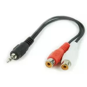 Gembird CCA-406 audio kabelis 0,2 m 3.5mm 2 x RCA Melns, Sarkans, Balts